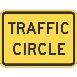 Traffic circle sign