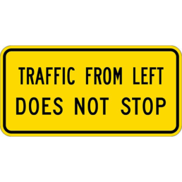 Traffic from left does not stop sign