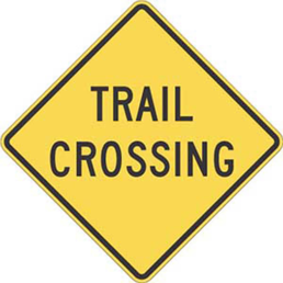 Trail crossing sign