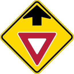 Yield ahead symbol sign