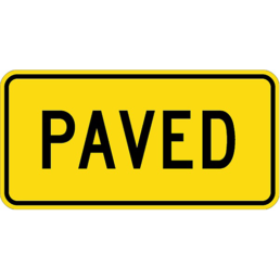 Paved sign