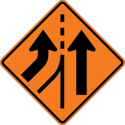 Added lane left symbol sign