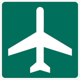 Airport symbol sign