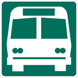 Bus station symbol sign