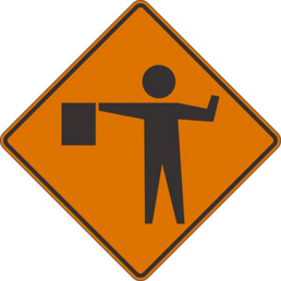 Flagger symbol sign