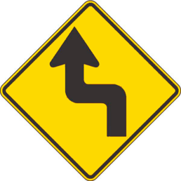 Left reverse turn symbol