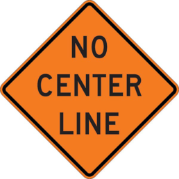 No center line sign