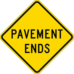 Pavement ends