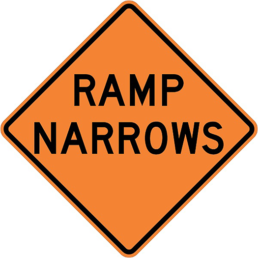 Ramp Narrows sign