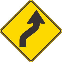 Right reverse curve symbol