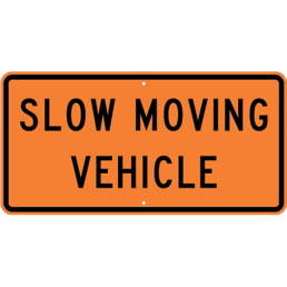 Slow moving vehicle sign