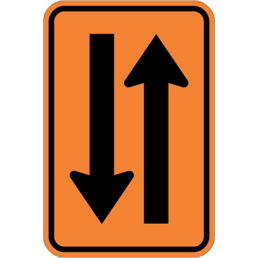 Two way traffic sign