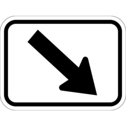 45 degree down right arrow sign