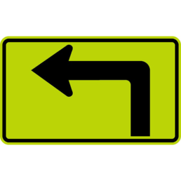 Advance turn arrow left sign