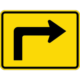 Advance turn arrow right sign