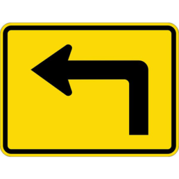 Advance turn left sign