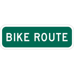 Bike route sign