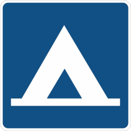 Camping symbol sign