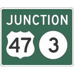 Combination junction sign