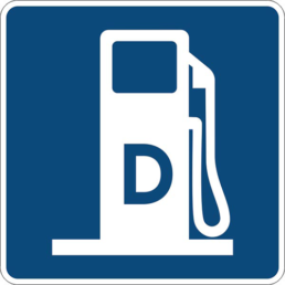 Diesel fuel symbol sign