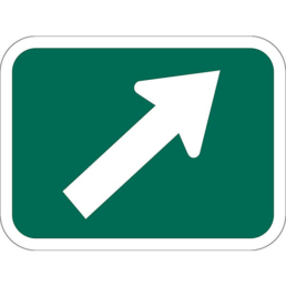 Direct 45 degree up right arrow sign