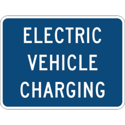 Electric vehicle charging sign