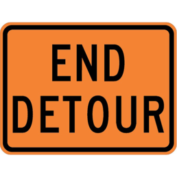 End detour sign