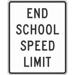 End school speed limit sign