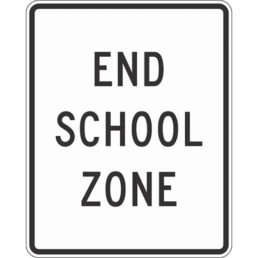 End school zone sign