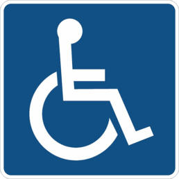 Handicapped symbol sign