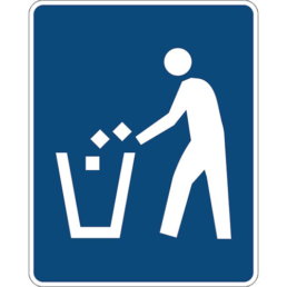 Litter container symbol sign