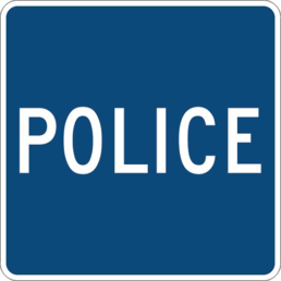 Police sign