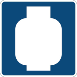 Propane gas symbol sign