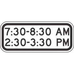 School zone times sign