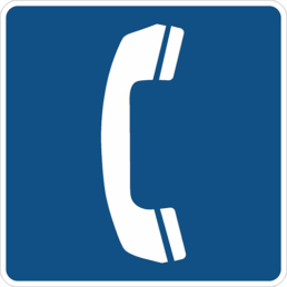 Telephone symbol sign