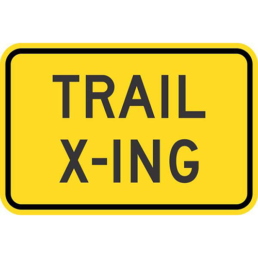 Trail crossing sign