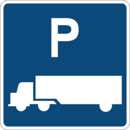 Truck parking symbol sign