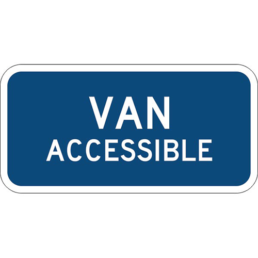 Van accessible sign