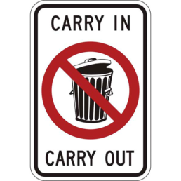 CARRY IN/OUT sign