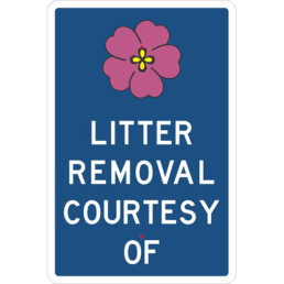 ADOPT-A-HIGHWAY LITTER REMOVAL sign