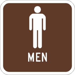 MEN'S RESTROOM sign