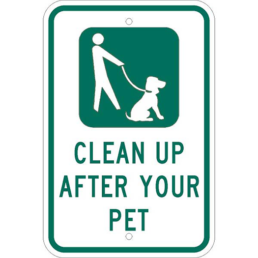 Clean up after your pet sign