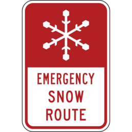 Emergency Snow Route sign