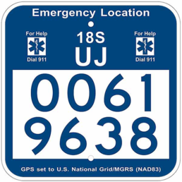 Emergency location sign