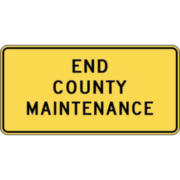End county maintenance sign