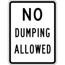 No dumping sign