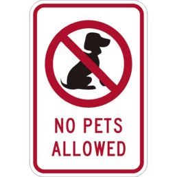 No pets allowed sign