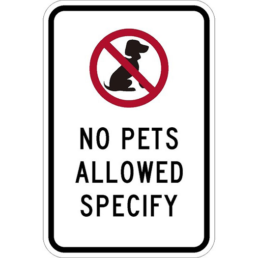 No pets allowed sign