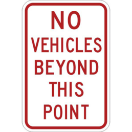 No vehicles beyond this point