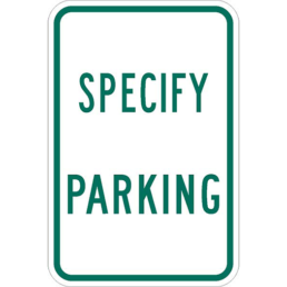 Specify parking sign